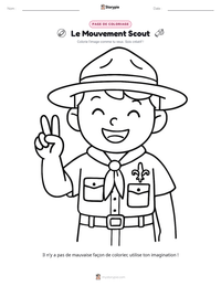 Aperçu de la feuille de travail imprimable Le Mouvement Scout