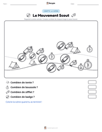 Aperçu de la feuille de travail imprimable Le Mouvement Scout