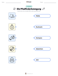 Die Pfadfinderbewegung druckbare Arbeitsblatt Vorschau