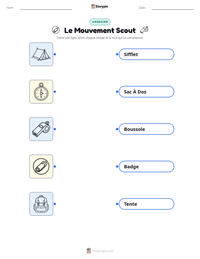 Aperçu de la feuille de travail imprimable Le Mouvement Scout