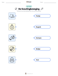 De Scoutingbeweging afdrukbare werkblad voorbeeld