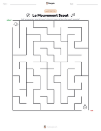 Aperçu de la feuille de travail imprimable Le Mouvement Scout