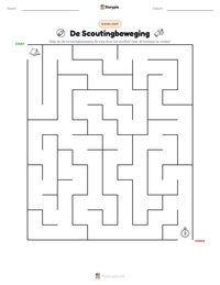 De Scoutingbeweging afdrukbare werkblad voorbeeld