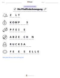 Die Pfadfinderbewegung druckbare Arbeitsblatt Vorschau