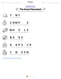 The Scout Movement printable worksheet preview