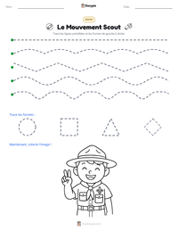 Aperçu de la feuille de travail imprimable Le Mouvement Scout