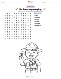 De Scoutingbeweging afdrukbare werkblad voorbeeld