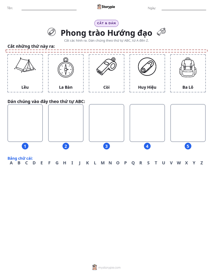 Cắt & Dán Chữ Cái