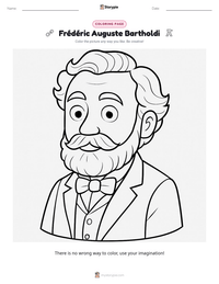 Frédéric Auguste Bartholdi printable worksheet preview