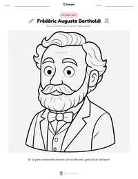 Frédéric Auguste Bartholdi afdrukbare werkblad voorbeeld