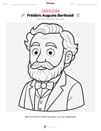 Prévia da folha de atividades imprimível Frédéric Auguste Bartholdi