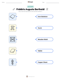 Frédéric Auguste Bartholdi printable worksheet preview