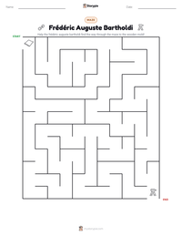 Frédéric Auguste Bartholdi printable worksheet preview