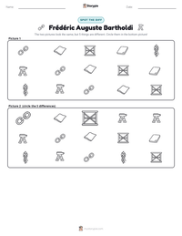 Frédéric Auguste Bartholdi printable worksheet preview