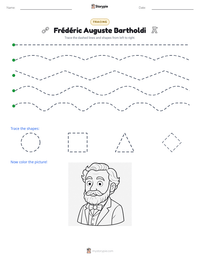 Frédéric Auguste Bartholdi printable worksheet preview