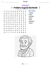 Frédéric Auguste Bartholdi printable worksheet preview