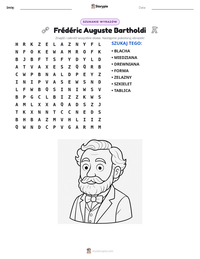 Podgląd drukowalnego arkusza ćwiczeń Frédéric Auguste Bartholdi