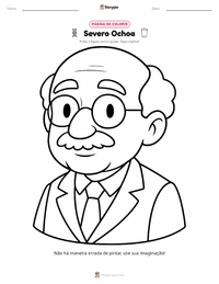 Página de colorir Severo Ochoa para crianças
