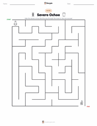 Severo Ochoa printable worksheet preview