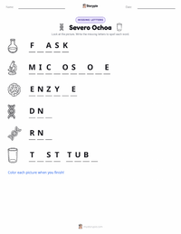 Severo Ochoa printable worksheet preview