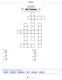 Girl Guides printable worksheet preview