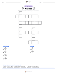 Aperçu de la feuille de travail imprimable Guides