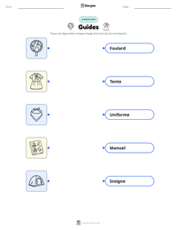 Aperçu de la feuille de travail imprimable Guides