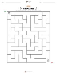 Girl Guides printable worksheet preview