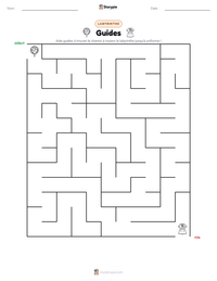 Aperçu de la feuille de travail imprimable Guides