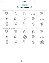 Girl Guides printable worksheet preview