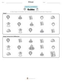 Aperçu de la feuille de travail imprimable Guides