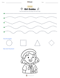 Girl Guides printable worksheet preview