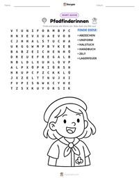Pfadfinderinnen druckbare Arbeitsblatt Vorschau