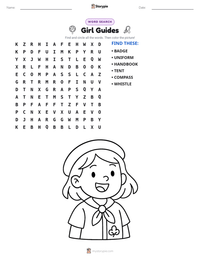 Girl Guides printable worksheet preview