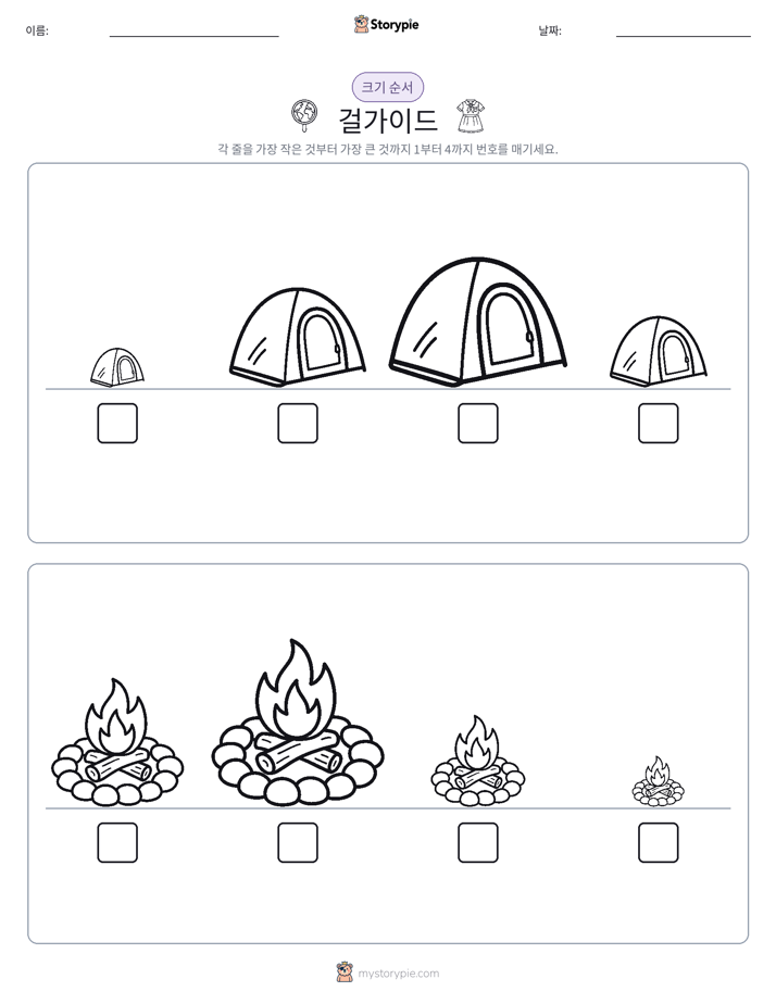 크기 순서