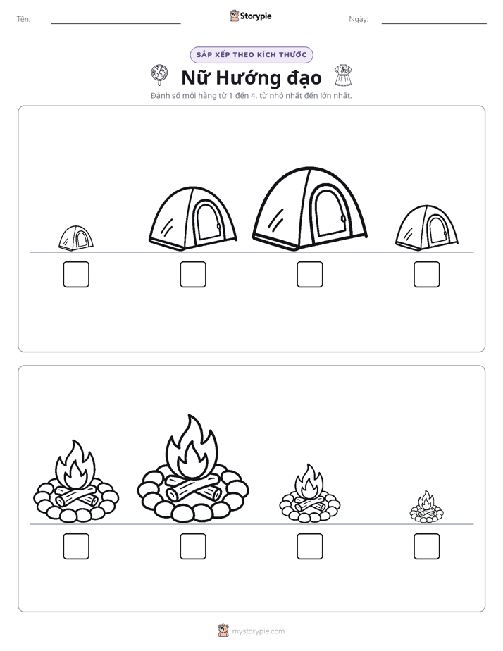 Thứ Tự Kích Thước