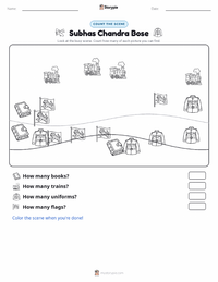Subhas Chandra Bose printable worksheet preview