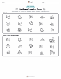 Subhas Chandra Bose printable worksheet preview