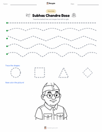 Subhas Chandra Bose printable worksheet preview