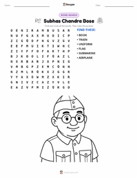 Subhas Chandra Bose printable worksheet preview