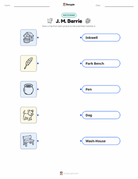 J. M. Barrie printable worksheet preview