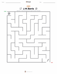 J. M. Barrie printable worksheet preview