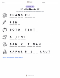 Prabaca lembar kerja cetak J. M. Barrie