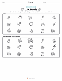 J. M. Barrie druckbare Arbeitsblatt Vorschau
