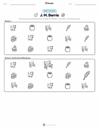 J. M. Barrie printable worksheet preview