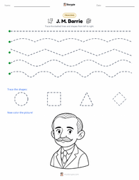 J. M. Barrie printable worksheet preview