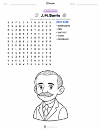 J. M. Barrie afdrukbare werkblad voorbeeld