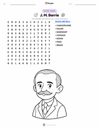 J. M. Barrie yazdırılabilir çalışma sayfası önizlemesi