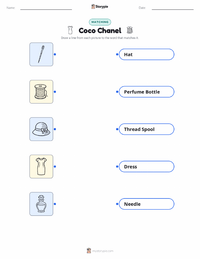 Coco Chanel printable worksheet for kids