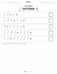 Coco Chanel printable worksheet preview
